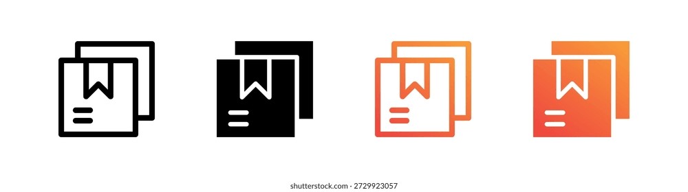 Vector de conjunto de iconos de estilo múltiple