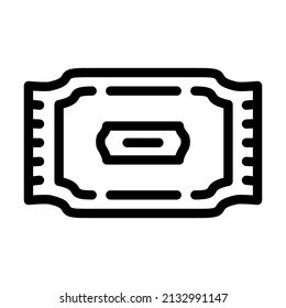 package of napkins line icon vector. package of napkins sign. isolated contour symbol black illustration