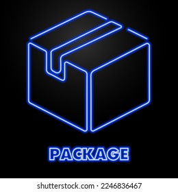 package neon sign, modern glowing banner design, colorful modern design trends on black background. Vector illustration.
