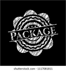 Package on blackboard