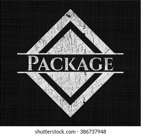 Package on chalkboard