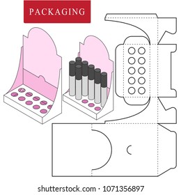 Package on package (PoP). Packaging for cosmetic or skincare product.