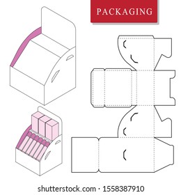Package on package (PoP). Packaging for cosmetic or skincare product.Display.