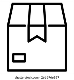 Vector de ilustración de icono de contorno de paquete