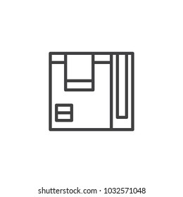 Package outline icon. linear style sign for mobile concept and web design. simple line vector icon. Symbol, logo illustration. Pixel perfect vector graphics