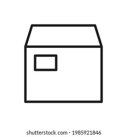 Package Outline Icon Vector Illustration