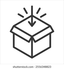 Package Outline Icon Vector Illustration