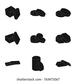 Package, packaging, container, and other web icon in black style.Framework, boxing, wrapping, icons in set collection.