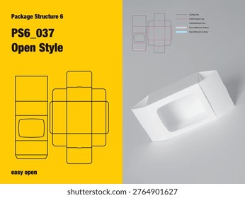 package, packaging, rectangle, easy open style, one sided adhesive, sliding door open, sleeve cover, one sided integral platform, cut, paper, design, vector, carton, structure, box, template