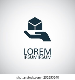 package palm icon, on white background 