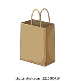 package paper bag cartoon. package paper bag sign. isolated symbol vector illustration