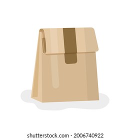 Package. Paper packaging for takeaway food. Vector isolated on a white background.