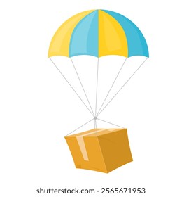 Package Parcel Box Order Delivery Post By Air Parachute