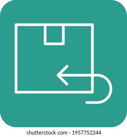 Package, parcel, return icon vector image. Can also be used for Delivery and logistics. Suitable for use on web apps, mobile apps and print media.