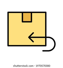 Package, parcel, return icon vector image. Can also be used for Delivery and logistics. Suitable for use on web apps, mobile apps and print media.