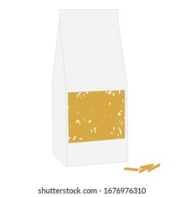 Vektorgrafik, Nudelpackung, Nudeln Fusilli