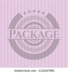 Package pink emblem