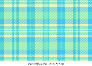 Package plaid pattern tartan, painting textile seamless check. Mature fabric background vector texture in cyan and light colors palette.