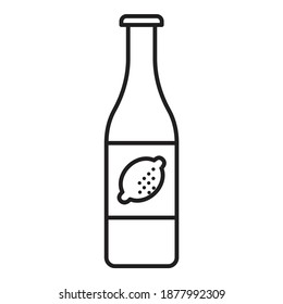 Package Plastic Bottle Drink Flat Icon Isolated On White Background