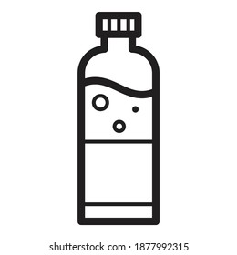 Empaquetar Frasco De Plástico Beber Icono Plano Aislado En Fondo Blanco