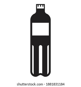 Package Plastic Bottle Drink Flat Icon Isolated On White Background