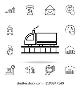 the package is protected outline icon. Cargo logistic icons universal set for web and mobile