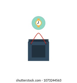 Package, purchase wrist watch, vector illustration.