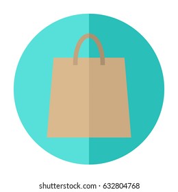 package. purchases. Icon. Flat design.