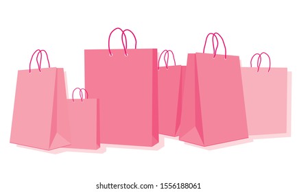  package for purchases for an online store on a white background