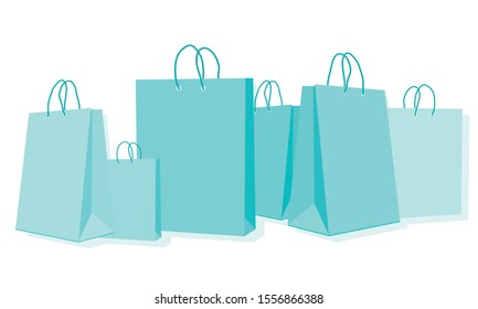  package for purchases for an online store on a white background