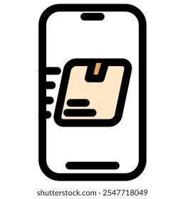 Pacote entrega rápida - limpo e moderno ecommerce e ícone de marketing online