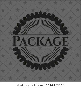  Package realistic dark emblem