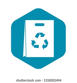 Package recycling icon in simple style isolated on white background