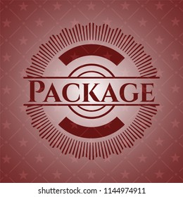 Package red icon or emblem
