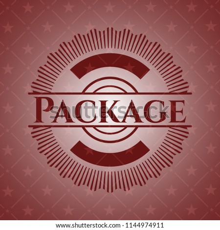Package red icon or emblem