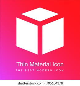 Package red and pink gradient material white icon minimal design