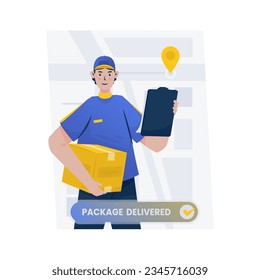 Package report successfully sent illustration