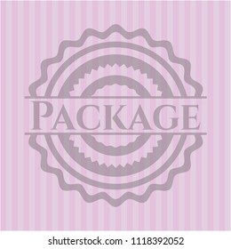 Package retro pink emblem