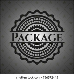 Package retro style black emblem