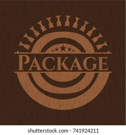Package retro wooden emblem
