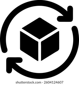 Package Return or Reload Icon vector
