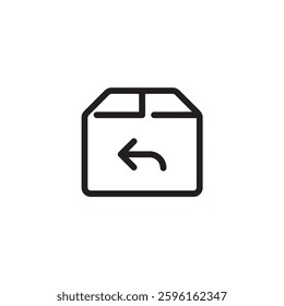 Package return shipping box icon Vector
