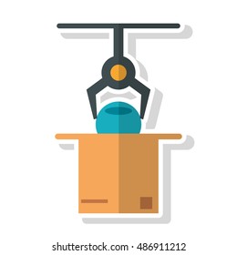 Package and robot of Delivery and shipping concept