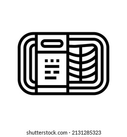 package salmon line icon vector. package salmon sign. isolated contour symbol black illustration