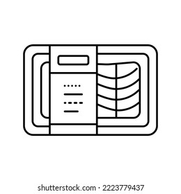 package salmon line icon vector. package salmon sign. isolated contour symbol black illustration