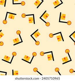 Package scales seamless pattern. Suitable for backgrounds, wallpapers, fabrics, textiles, wrapping papers, printed materials, and many more. Editable vector.