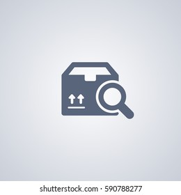 Package search icon, parcel search icon
