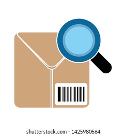 package searching icon. flat illustration of package searching vector icon for web