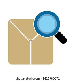 package searching icon. flat illustration of package searching vector icon for web
