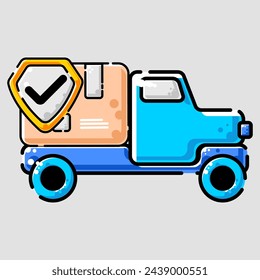 seguridad del paquete con el coche de entrega